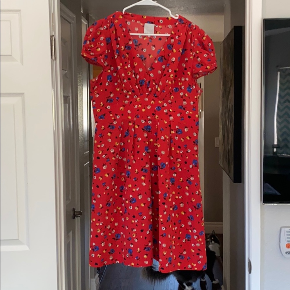 Anthropologie hi there red dress